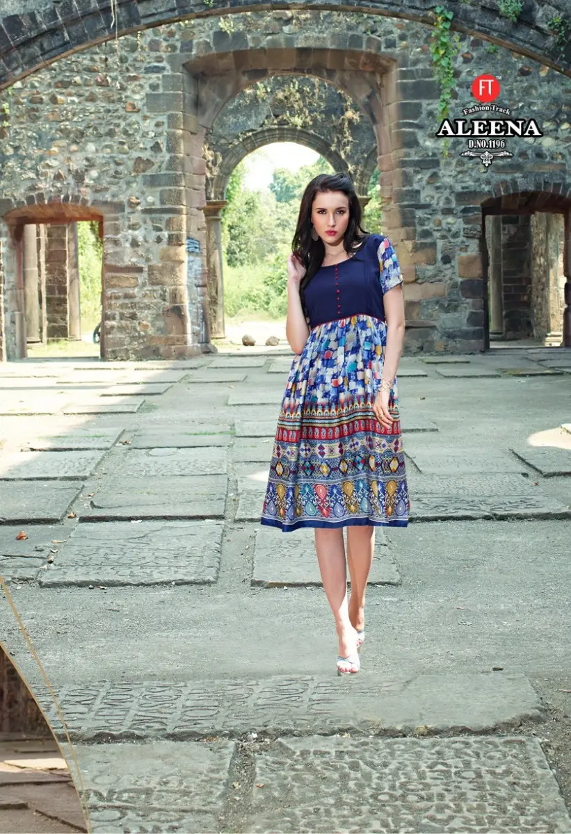 Aleena Georgette Satin Readymade Tops with Open Images