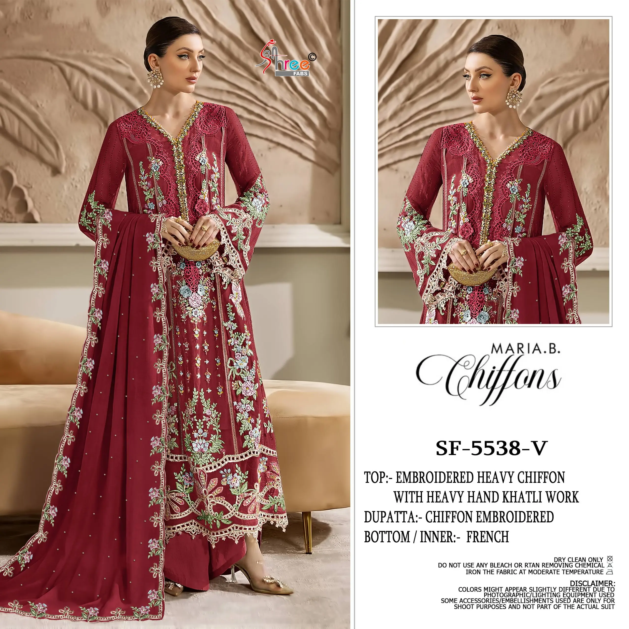 Shree Fabs SF-5538 Embroidered Chiffon Suits