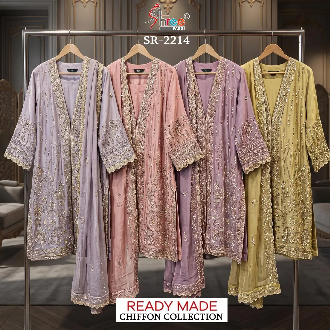 Shree Fabs SR-2214 Readymade Chiffon Suits