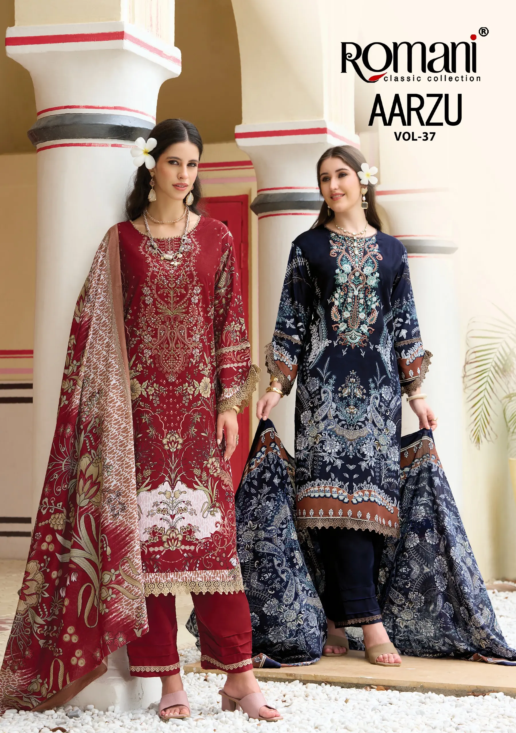 Romani Aarzu Vol-37 Embroidered Cotton Suits