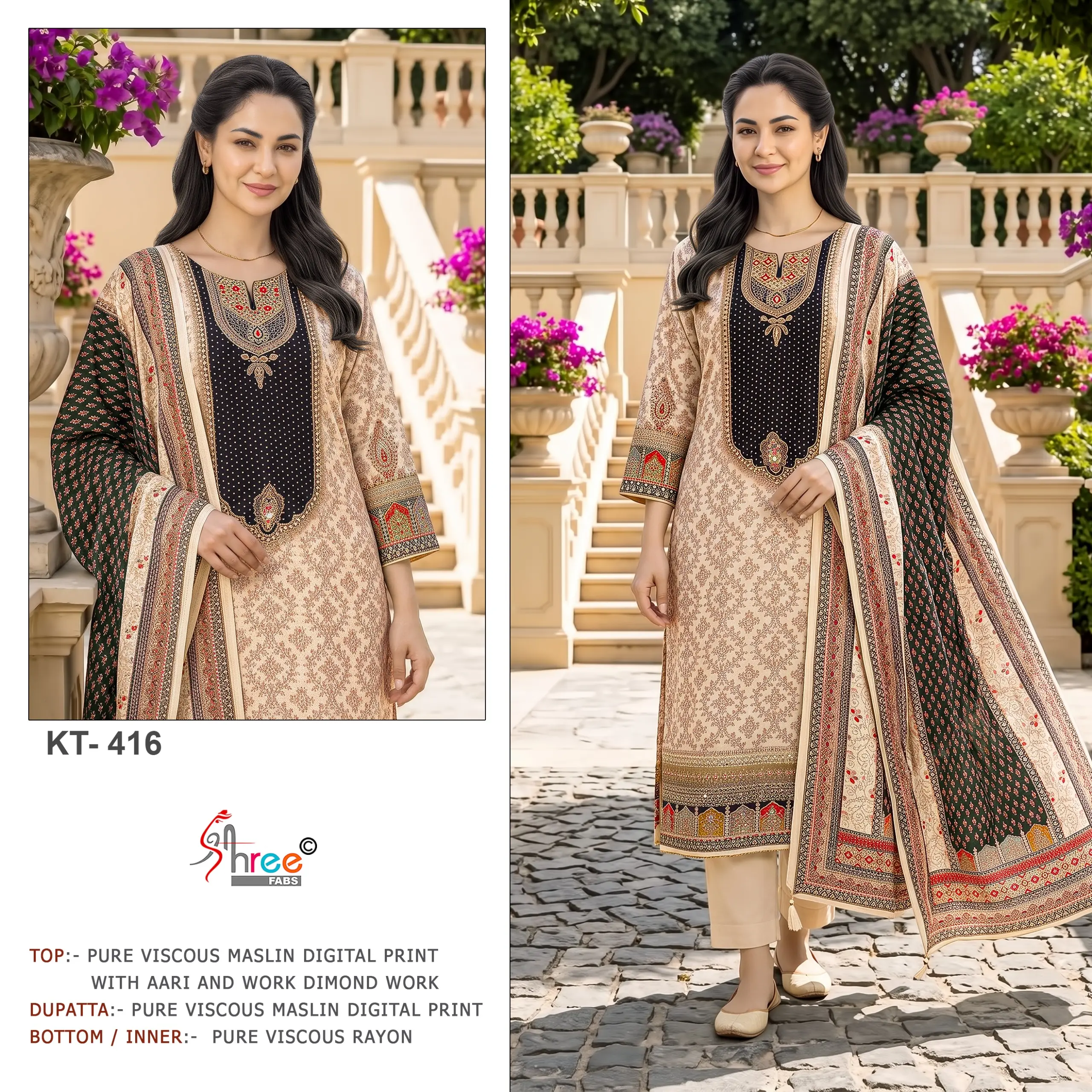 Shree Fabs KT-416 Viscose Muslin Suits
