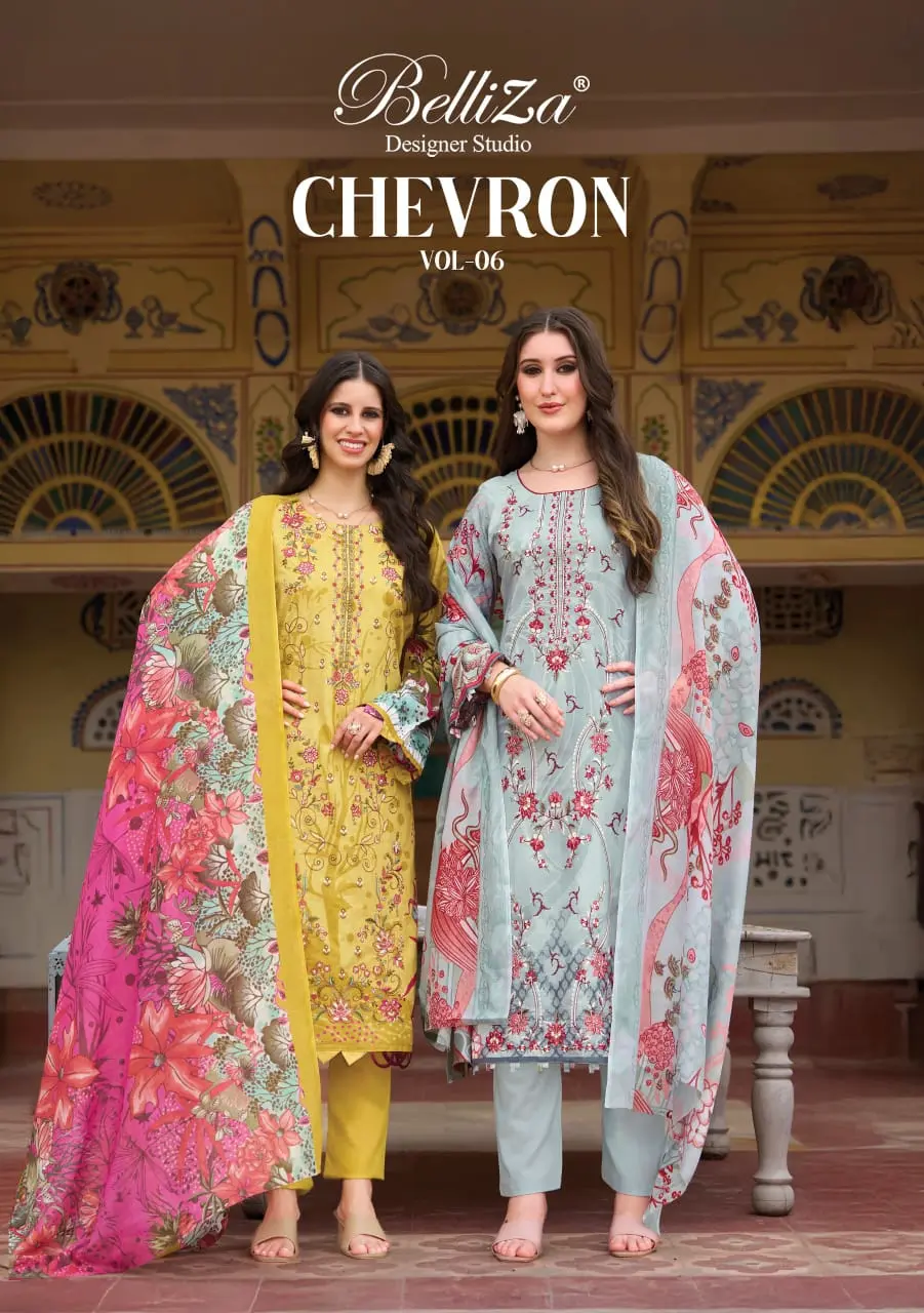 Belliza Designer Studio Chevron Vol 6 Cotton Suits