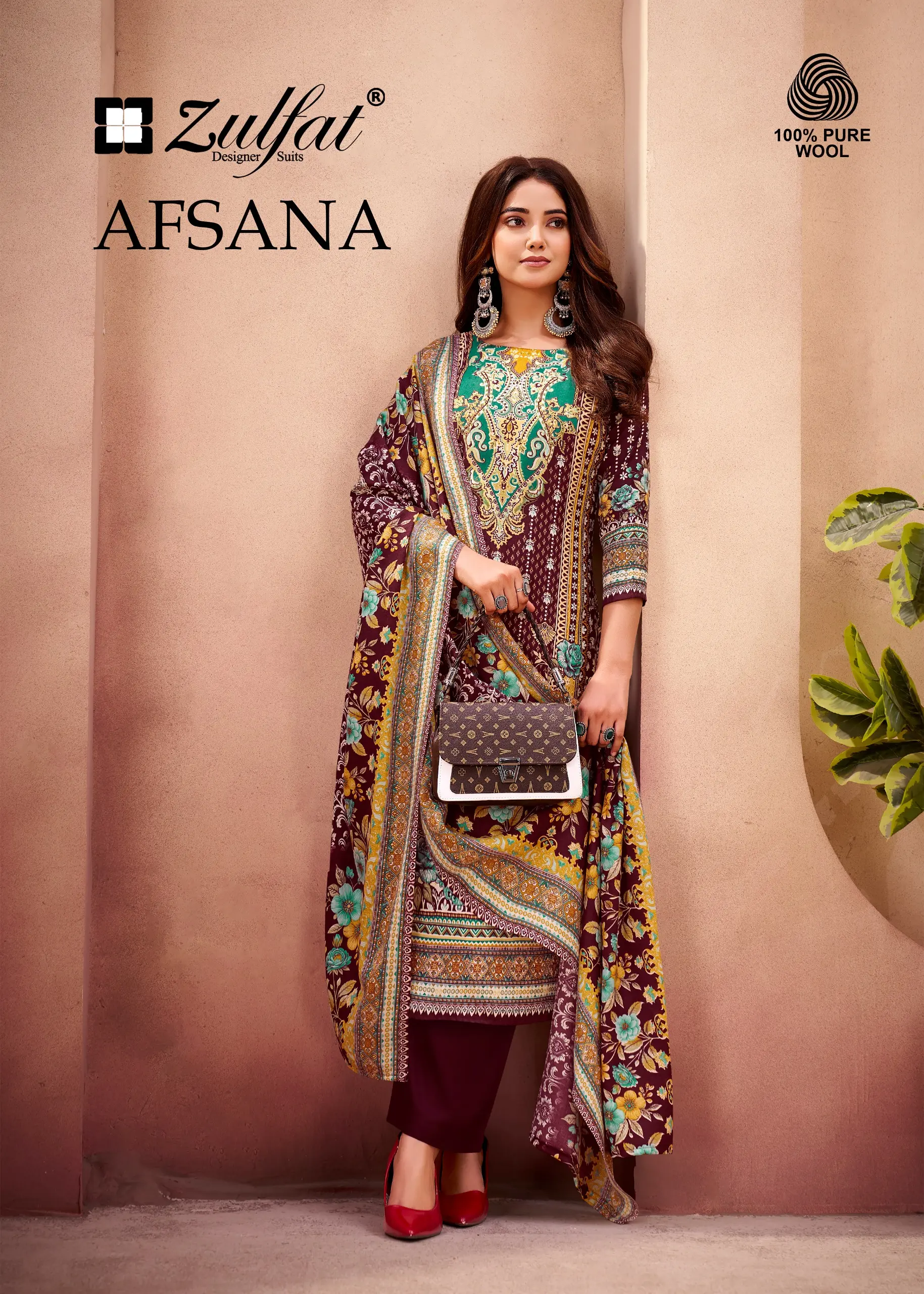 Zulfat Designer Afsana Woollen Pashmina Suits