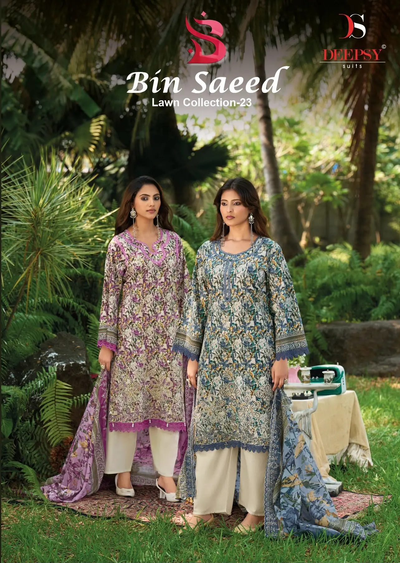 Deepsy Suits Bin Saeed Lawn Collection 23 Cotton Dupatta With Open Images