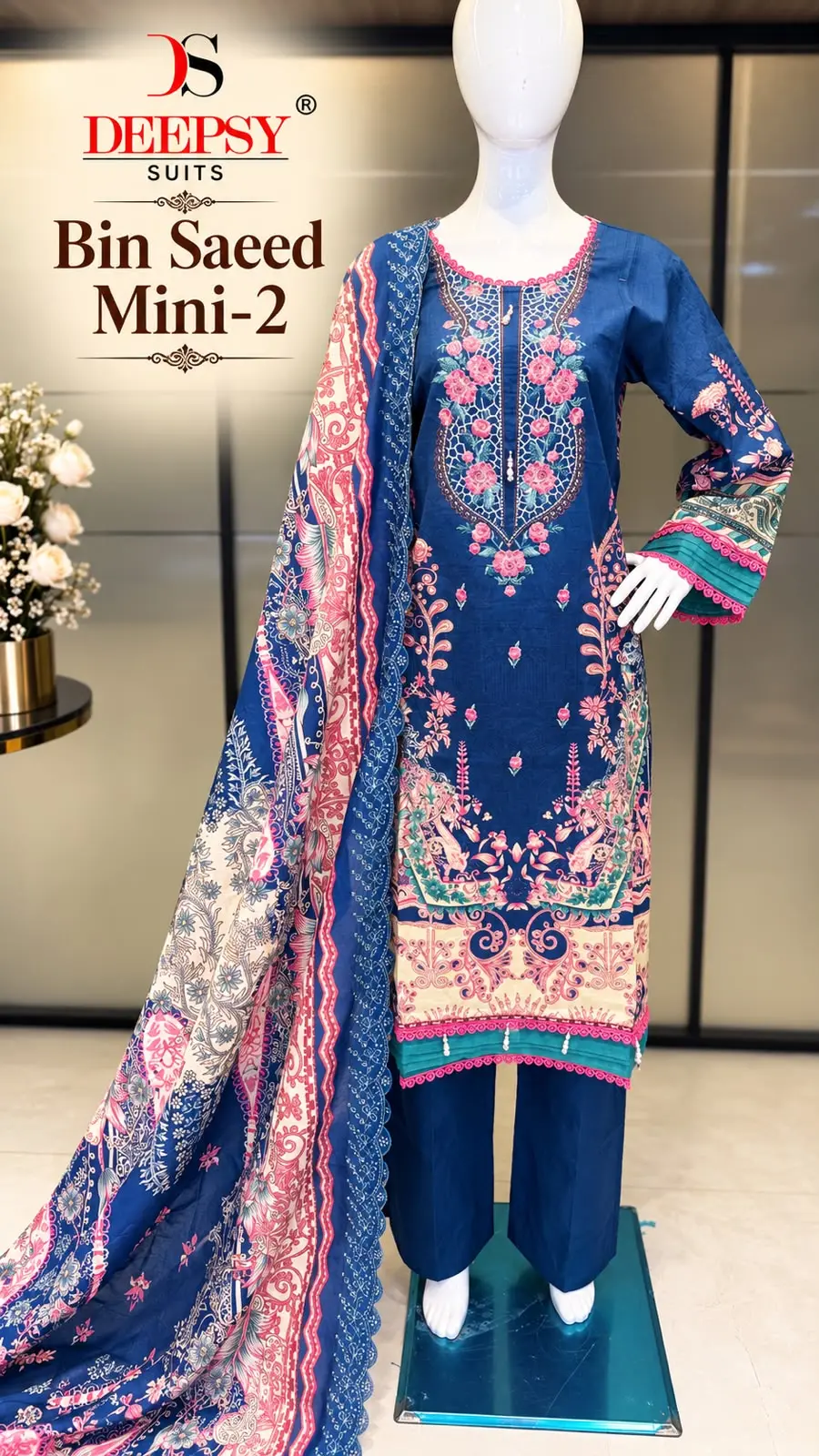 Deepsy Suits Bin Saeed Mini 2 Readymade Chiffon Dupatta Suits