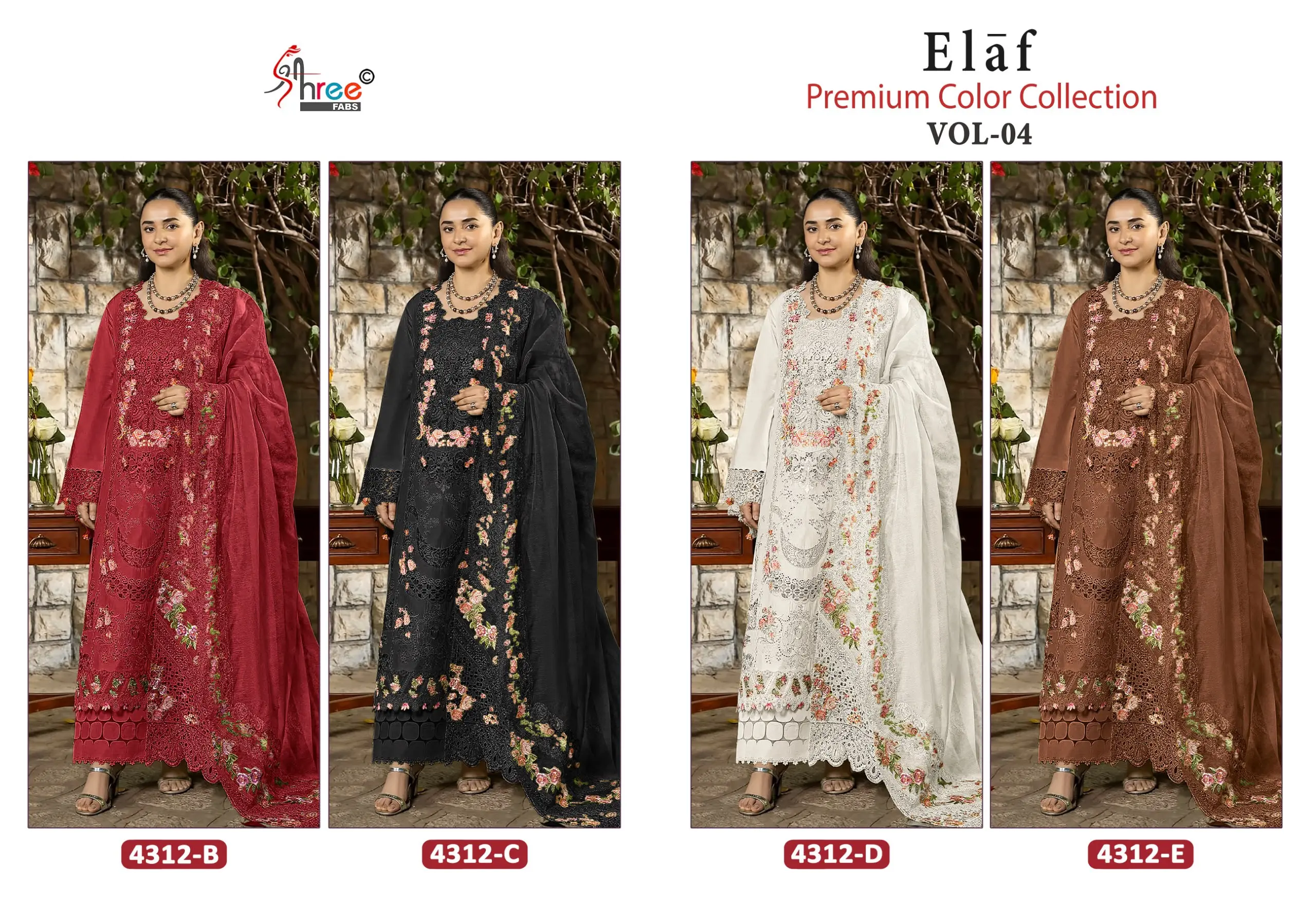 Shree Fabs Elaf Premium Color Collection Vol 4 4312 Cotton Suits