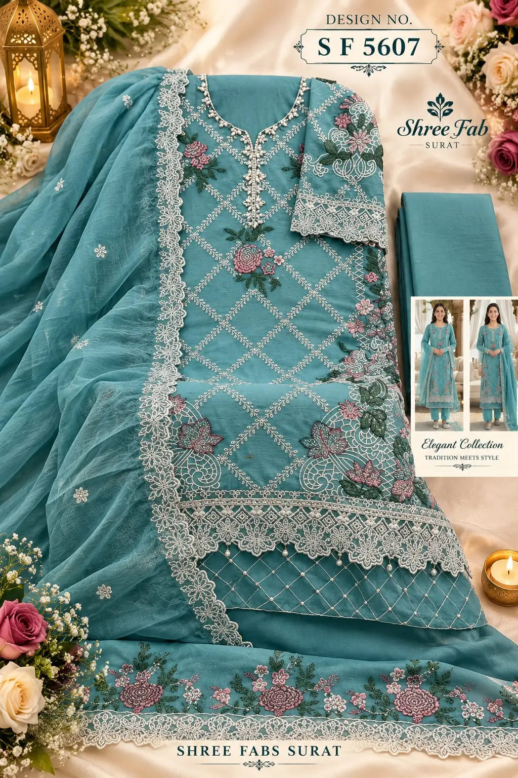 Shree Fabs SF-5607 Embroidered Chiffon Suits