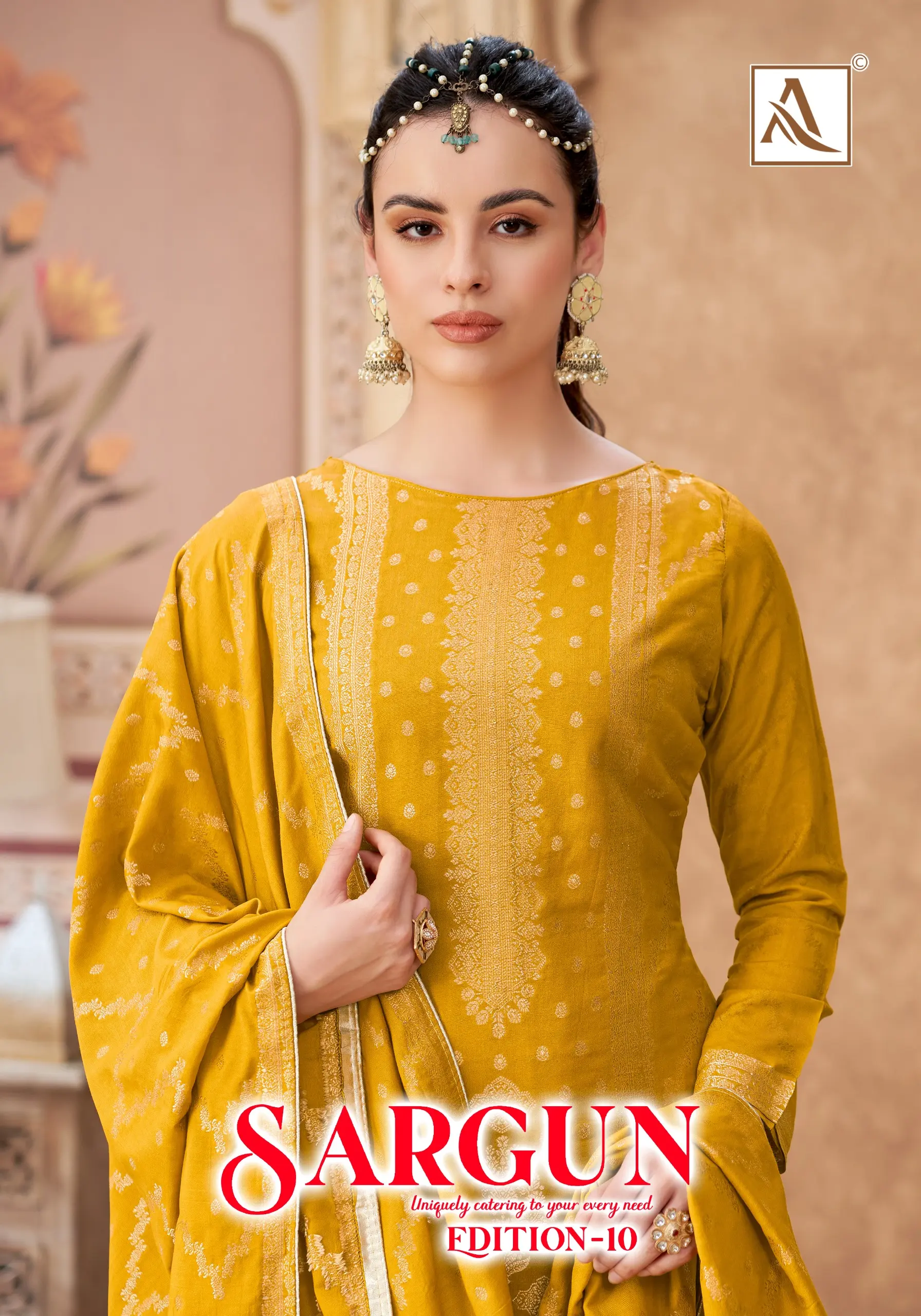 Alok Suit Sargun Edition 10 Viscose Maslin Jacquard Suits