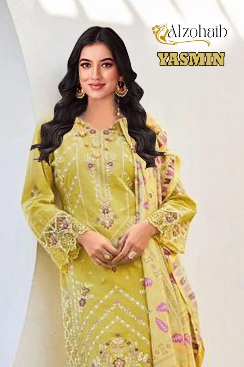 ALZOHAIB YASMIN CHIFFON DUPATTA WITH OPEN IMAGES