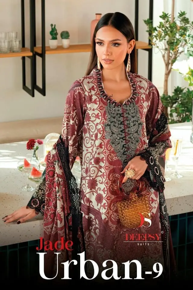 DEEPSY SUITS Jade Urban Lawn vol 9 Chiffon Dupatta