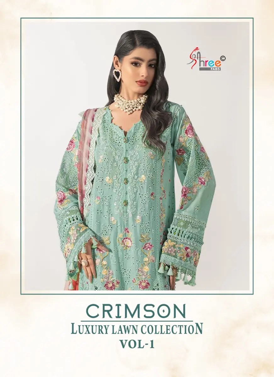 SHREE FABS CRIMSON LUXURY LAWN COLLECTION VOL 01 CHIFFON DUPATTA