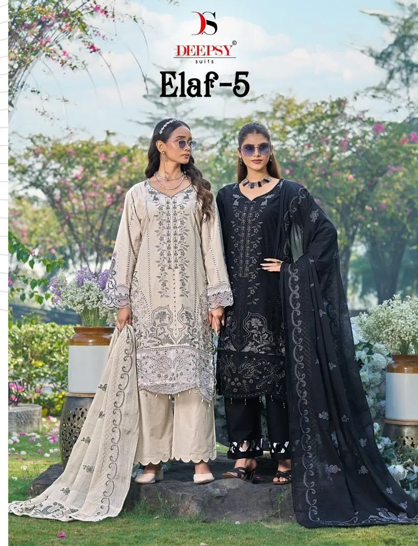 DEEPSY SUITS ELAF Luxury Lawn  25 5 WITH OPEN IMAGES