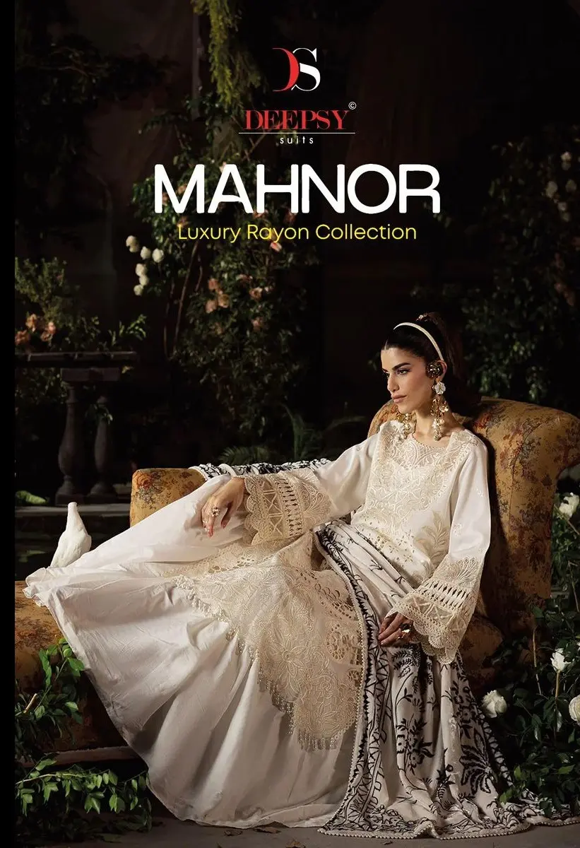DEEPSY SUITS MAHNOOR LUXURY RAYON COLLECTION CHIFFON DUPATTA