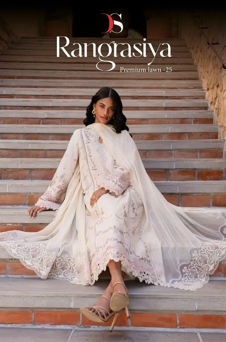 DEEPSY SUITS RANGRASIYA PREMIUM LAWN 25 chiffon dupatta