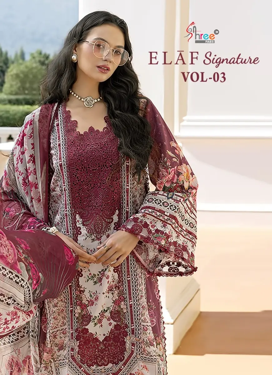  SHREE FABS ELAF SINGNATURE VOL 3 CHIFFON DUPATTA