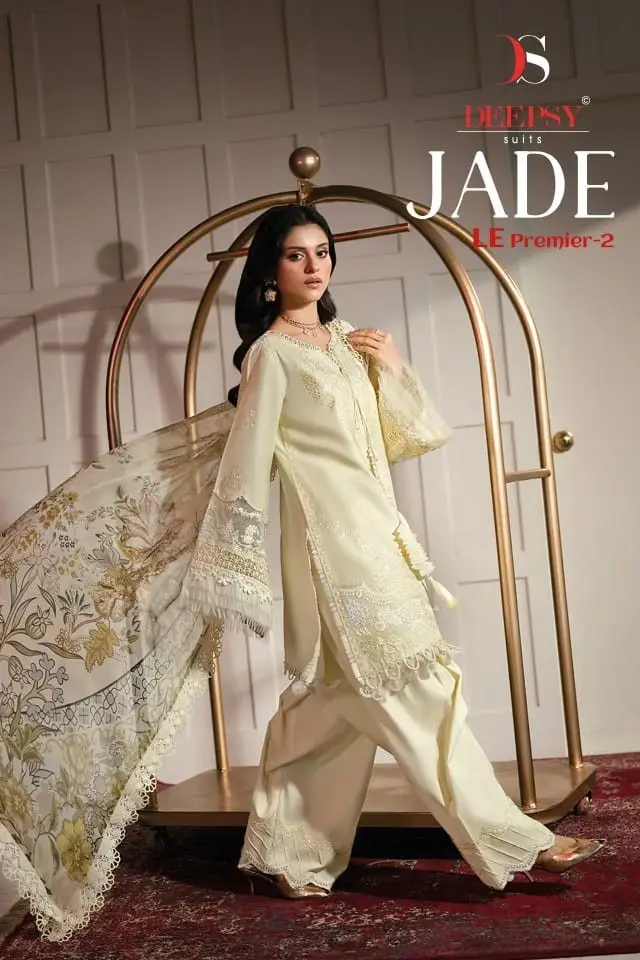 DEEPSY SUITS JADE LE PREMIER 2 CHIFFON DUPATTA WITH OPEN IMAGES
