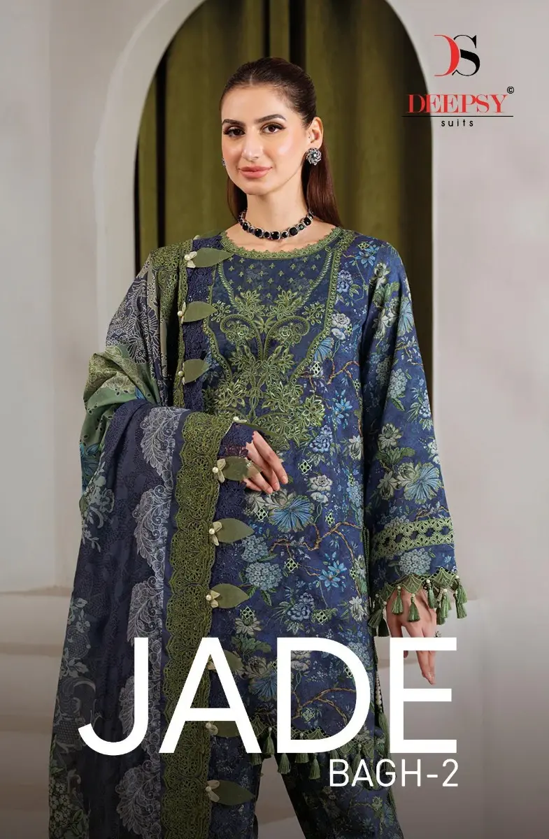 DEEPSY SUITS JADE BAAGH 2 CHIFFON DUPATTA