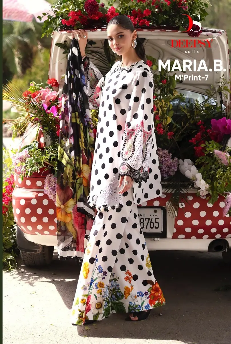 DEEPSY SUITS MARIA B MPRINT 25 VOL 7 COTTON DUPATTA