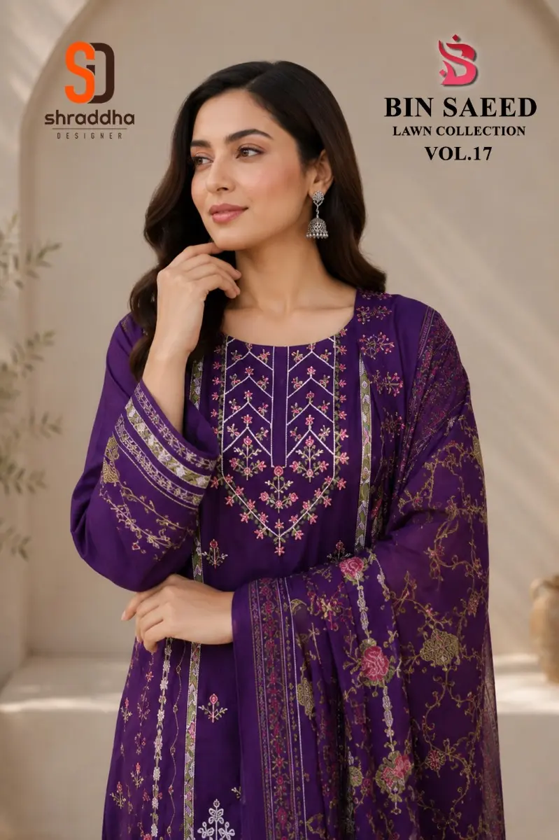 SHRADDHA DESIGNER BIN SAEED VOL 17 WITH OPEN IMAGES