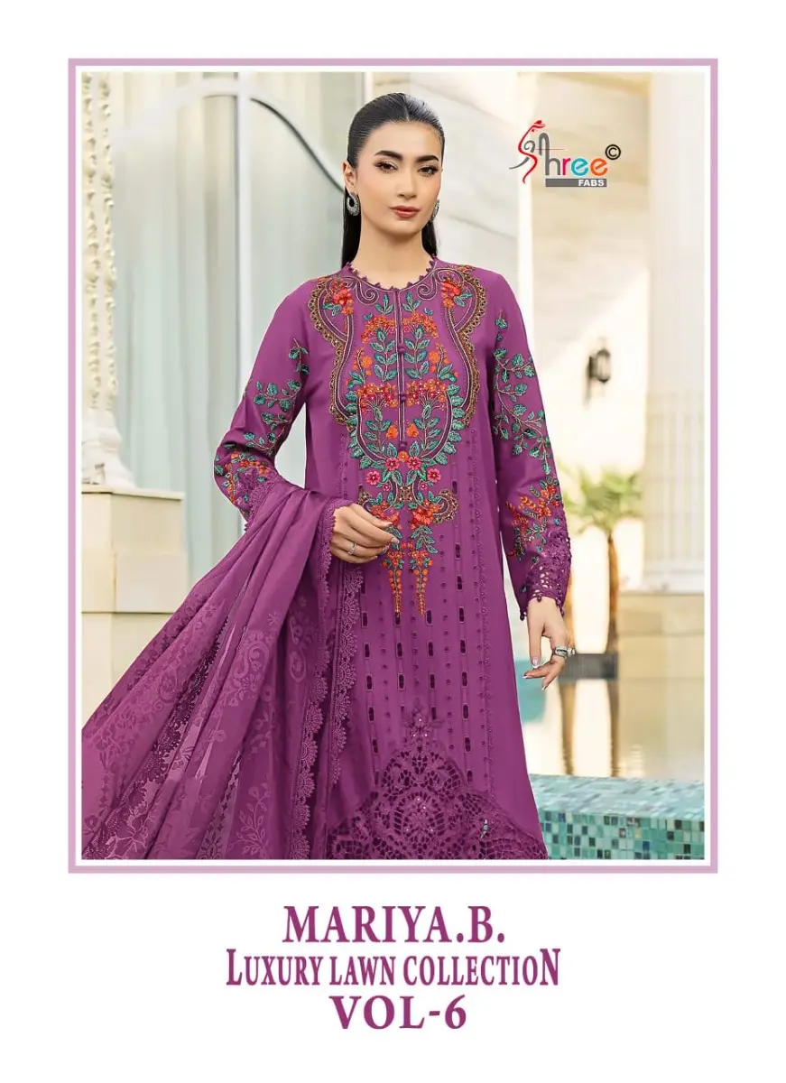 SHREE FABS MARIYA B LUXURY LAWN COLLECTION VOL 6 COTTON DUPATTA