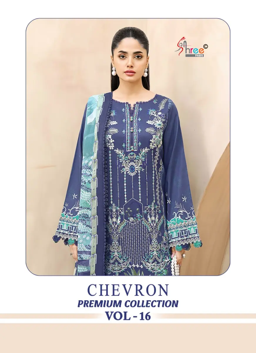 SHREE FABS CHEVRON PREMIUM COLLECTION VOL 16 CHIFFON DUPATTA