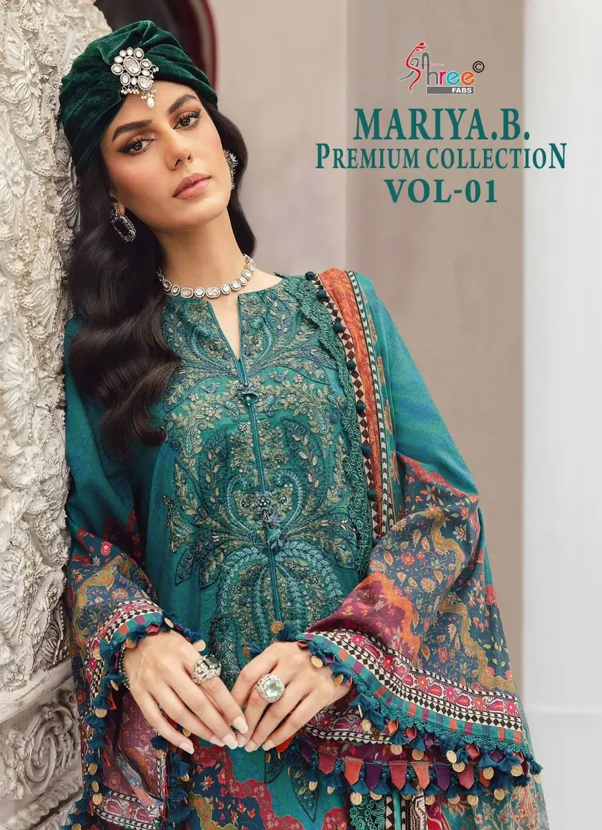 SHREE FABS MARIYA B PREMIUM COLLECTION VOL 1 CHIFFON DUPATTA WITH OPEN IMAGES