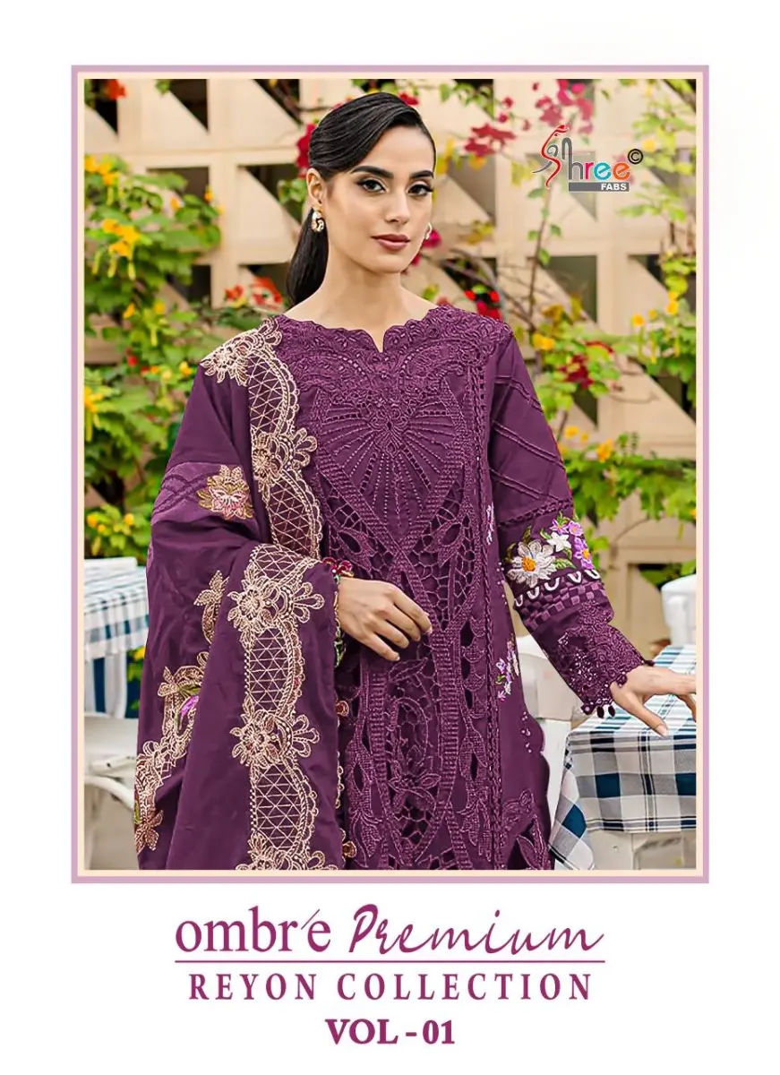 SHREE FABS OMBRE PREMIUM REYON COLLECTION VOL 1 WITH OPEN IMAGES