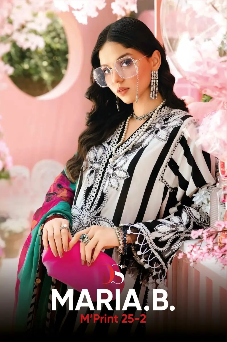 DEEPSY SUITS MARIA B MPRINT 25 2 COTTON DUPATTA