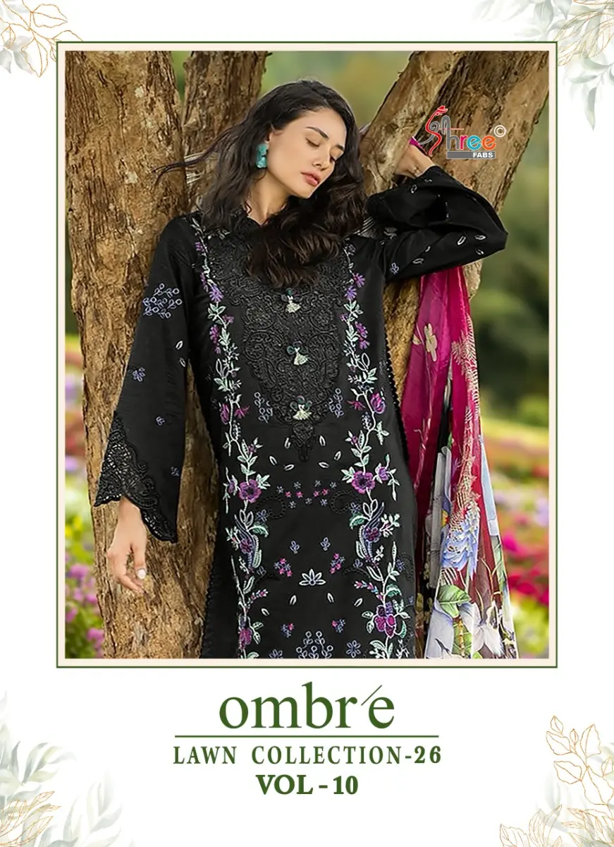 Shree fabs OMBRE LAWN COLLECTION VOL 10 Chiffon Dupatta