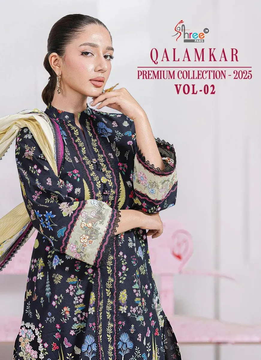 SHREE FABS Qalamkar premium collection 2025 VOL 2 COTTON DUPATTA