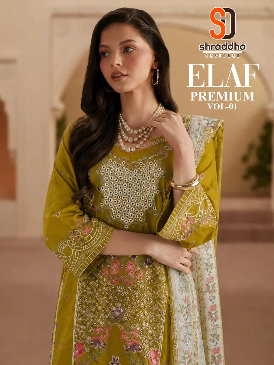 SHRADDHA DESIGNER ELAF PREMIUM VOL 1 WITH OPEN IMAGES