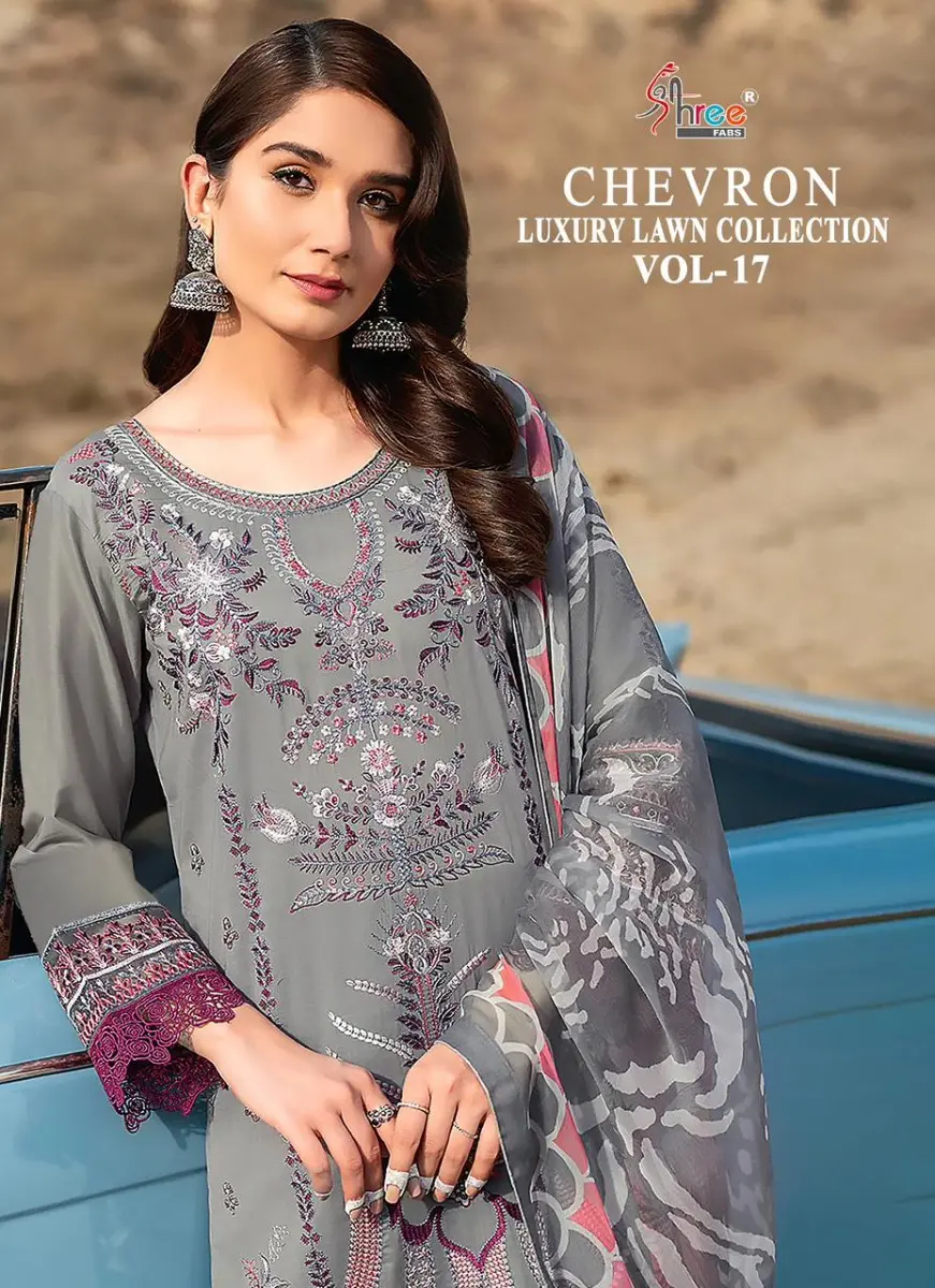 SHREE FABS CHEVRON LUXURY LAWN COLLECTION VOL 17 Cotton Dupatta