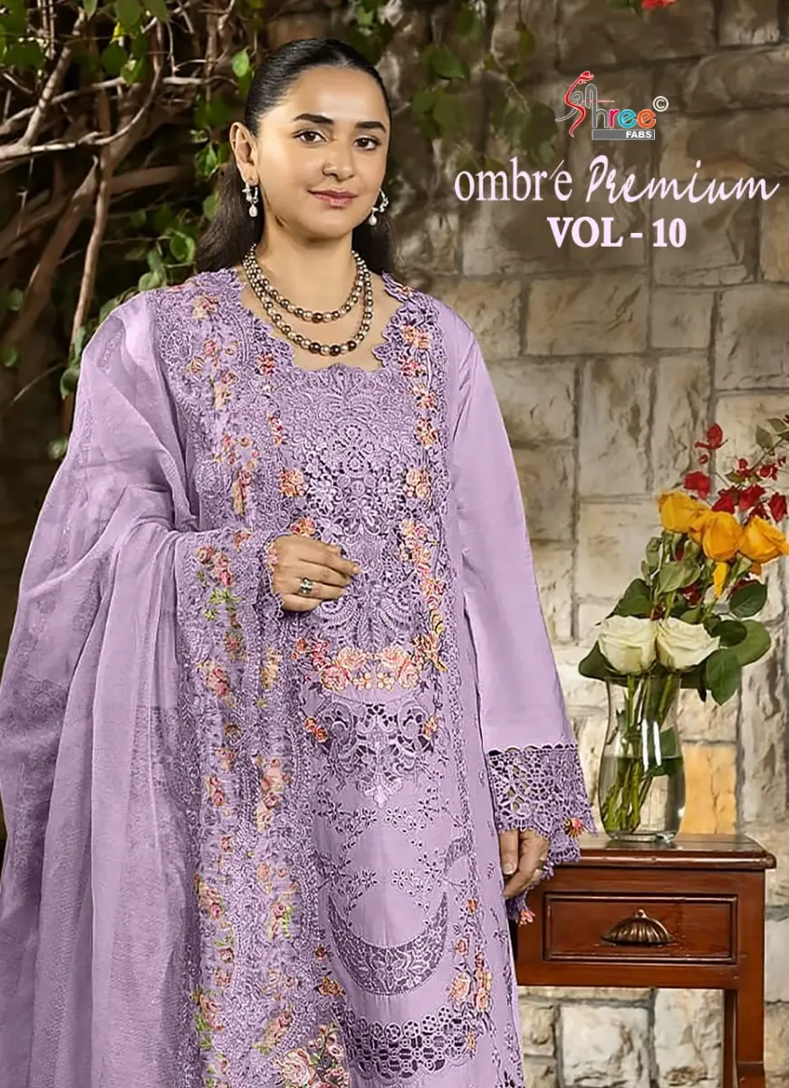 SHREE FABS OMBRE PREMIUM VOL 10 COTTON DUPATTA