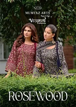 Mumtaz Arts Rosewood branded winter pashmina suit catalogue cover