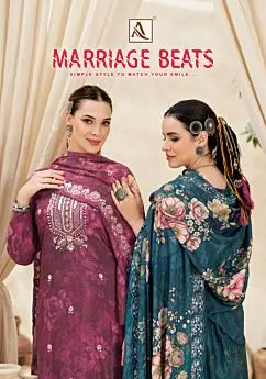 Alok Suit Marriage Beats branded cover with viscose muslin suit designs