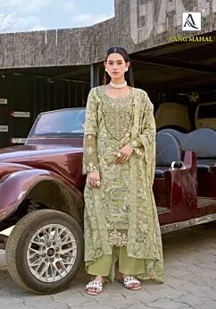 Alok Suit Rang Mahal Pure Cambric Cotton Dress Material