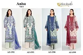 ALZOHAIB ANISA VOL 1 COTTON DUPATTA WITH OPEN IMAGES