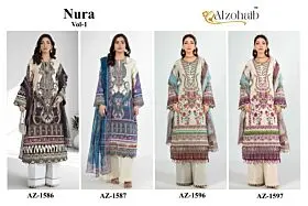 ALZOHAIB NURA VOL 1 CHIFFON DUPATTA WITH OPEN IMAGES