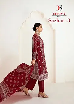 DEEPSY SUITS Shazar vol 3 Chiffon Dupatta
