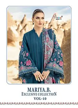 SHREE FABS MARIA B EXCLUSIVE COLLECTION VOL 10 Cotton Dupatta with open images
