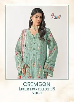 SHREE FABS CRIMSON LUXURY LAWN COLLECTION VOL 01 COTTON DUPATTA