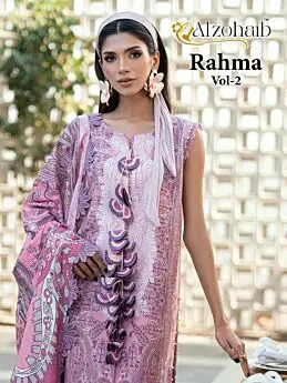 ALZOHAIB RAHMA VOL 2 COTTON DUPATTA WITH OPEN IMAGES