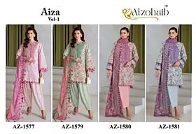 ALZOHAIB AIZA VOL 1 COTTON DUPATTA WITH OPEN IMAGES