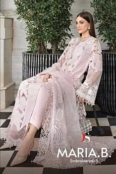 DEEPSY SUITS MARIA B PREMIUM EMBROIDERED 5 COTTON DUPATTA