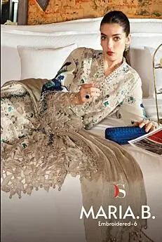 DEEPSY SUITS MARIA B PREMIUM EMBROIDERED VOL 6 CHIFFON DUPATTA