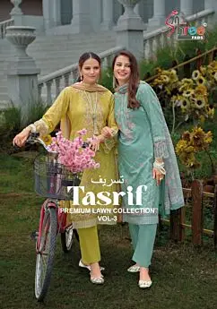 SHREE FABS TASRIF PREMIUM LAWN COLLECTION vol 3 chiffon dupatta