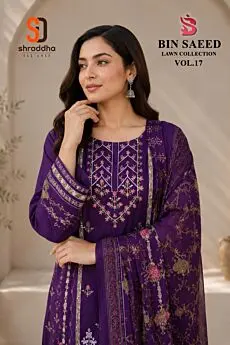 SHRADDHA DESIGNER BIN SAEED VOL 17 WITH OPEN IMAGES