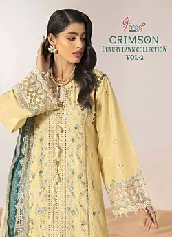 SHREE FABS CRIMSON LUXURY LAWN COLLECTION VOL 2 COTTON DUPATTA