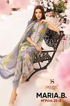 DEEPSY SUITS MARIA B MPRINT 25 3 COTTON DUPATTA WITH OPEN IMAGES
