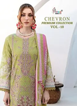 SHREE FABS CHEVRON PREMIUM COLLECTION VOL 10 cotton dupatta with open images